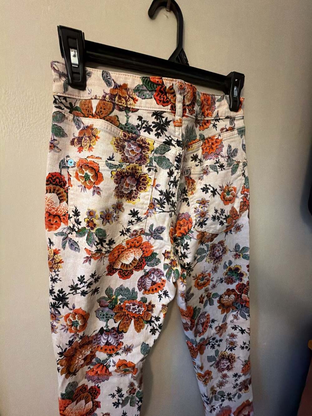 Pilcro anthropology Slim Straight Floral Print Jeans